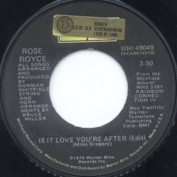 Rose Royce ~ Is It Love You're After (Vinyl) - Djungel & Jazz