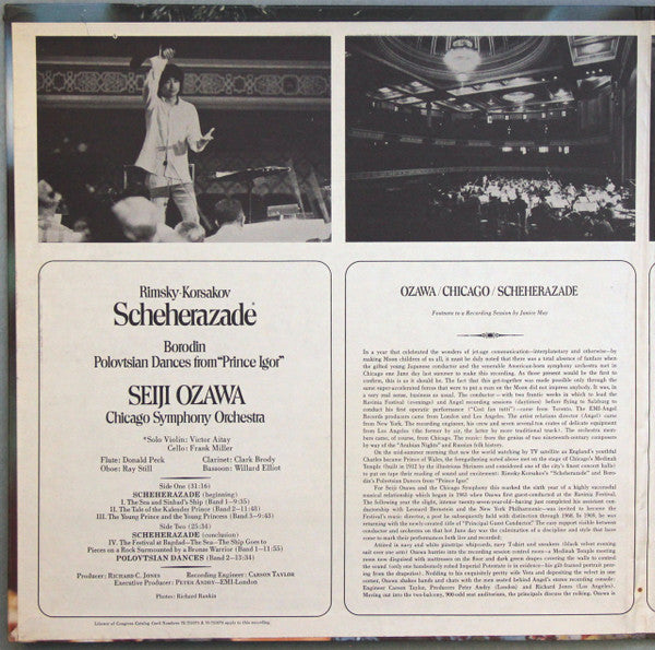 Rimsky-Korsakov, Borodin, Seiji Ozawa, Chicago Symphony Orchestra ~ Scheherazade / Polovtsian Dances From "Prince Igor" (Vinyl) - Djungel & Jazz