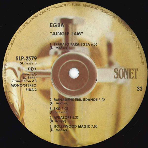 EGBA ~ Jungle Jam (Vinyl) - Djungel & Jazz