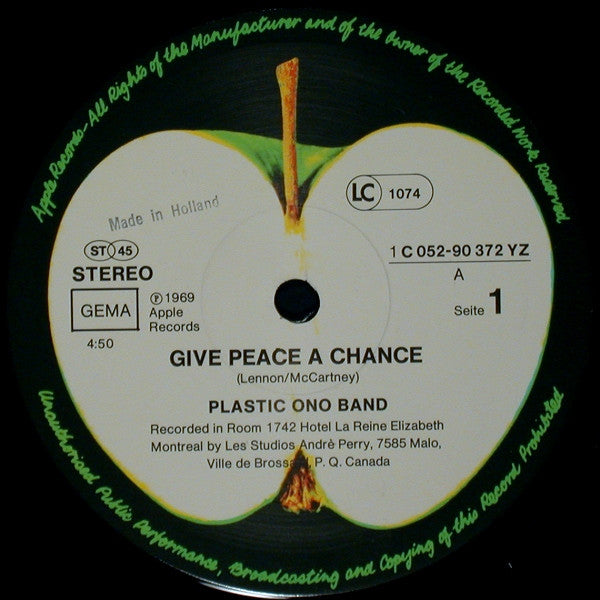Plastic Ono Band ~ Give Peace A Chance (Vinyl) - Djungel & Jazz