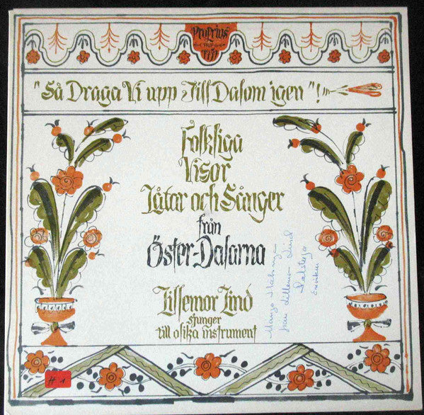 Lillemor Lind ~ Så Draga Vi Upp Till Dalom Igen (Vinyl) - Djungel & Jazz