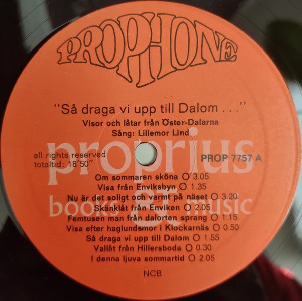 Lillemor Lind ~ Så Draga Vi Upp Till Dalom Igen (Vinyl) - Djungel & Jazz