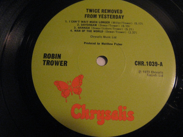 Robin Trower ~ Twice Removed From Yesterday (Vinyl) - Djungel & Jazz