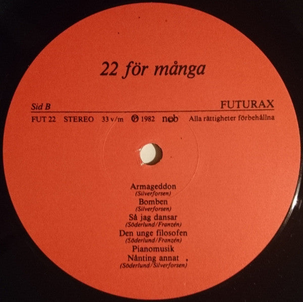 22 För Många ~ 22 För Många (Vinyl) - Djungel & Jazz