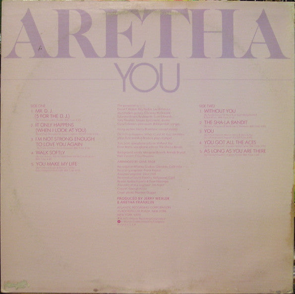 Aretha Franklin ~ You (Vinyl) - Djungel & Jazz
