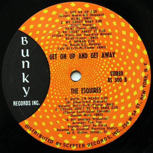 The Esquires ~ Get On Up And Get Away (Vinyl) - Djungel & Jazz