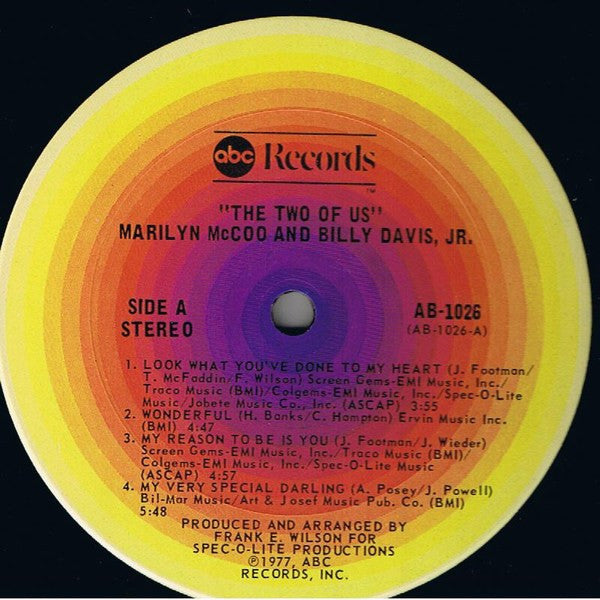 Marilyn McCoo & Billy Davis, Jr. ~ The Two Of Us (Vinyl) - Djungel & Jazz