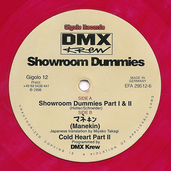 DMX Krew : Showroom Dummies (12", Red)