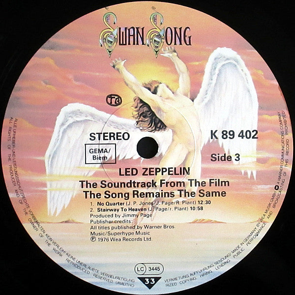 Led Zeppelin : The Soundtrack From The Film The Song Remains The Same (2xLP, Album, RE, Gat)