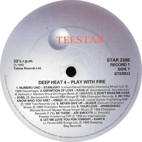 Various ~ Deep Heat 4 - Play With Fire (Vinyl) - Djungel & Jazz