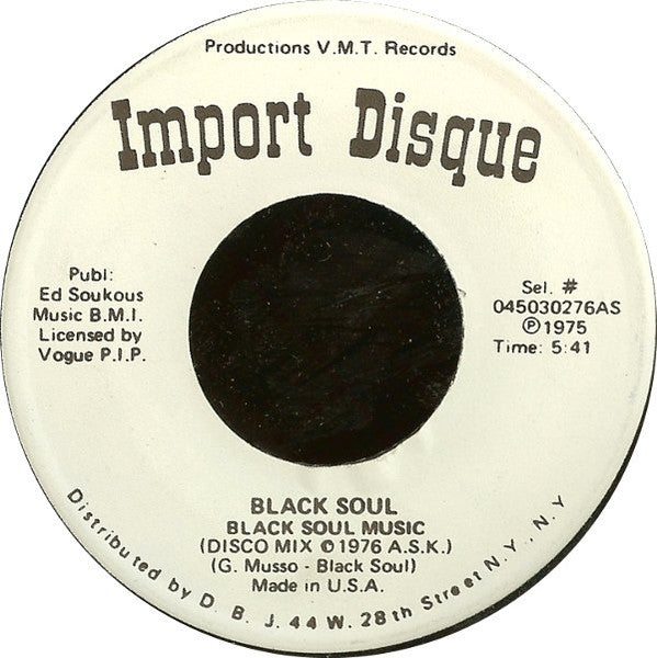 Black Soul  ~ Black Soul Music (Vinyl) - Djungel & Jazz