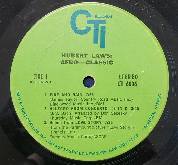 Hubert Laws : Afro-Classic (LP, Album)