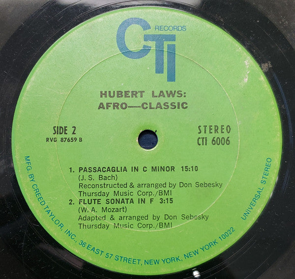 Hubert Laws : Afro-Classic (LP, Album)