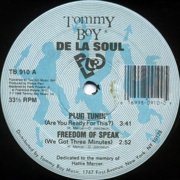 De La Soul ~ Plug Tunin' / Freedom Of Speak (Vinyl) - Djungel & Jazz