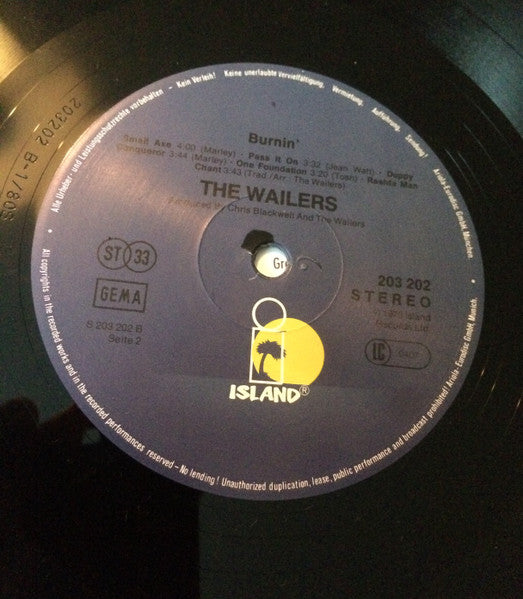 The Wailers ~ Burnin' (Vinyl) - Djungel & Jazz