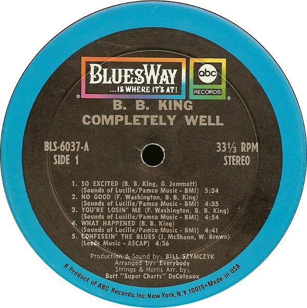 B.B. King ~ Completely Well (Vinyl) - Djungel & Jazz