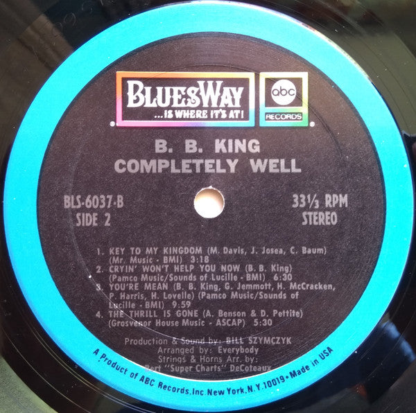 B.B. King ~ Completely Well (Vinyl) - Djungel & Jazz