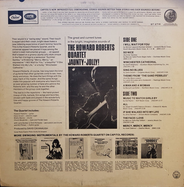 The Howard Roberts Quartet ~ Jaunty-Jolly! (Vinyl) - Djungel & Jazz