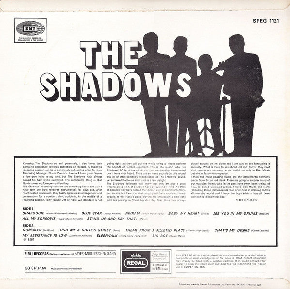 The Shadows ~ The Shadows (Vinyl) - Djungel & Jazz