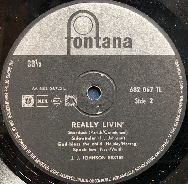 J.J. Johnson Sextet ~ Really Livin' (Vinyl) - Djungel & Jazz