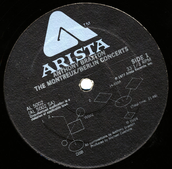 Anthony Braxton ~ The Montreux / Berlin Concerts (Vinyl) - Djungel & Jazz