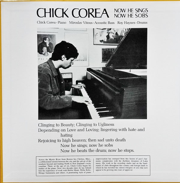 Chick Corea : Now He Sings, Now He Sobs (LP, Album, RE, 180)