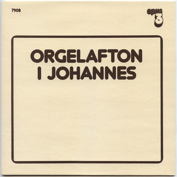 Rune Engsö ~ Orgelafton I Johannes (Vinyl) - Djungel & Jazz