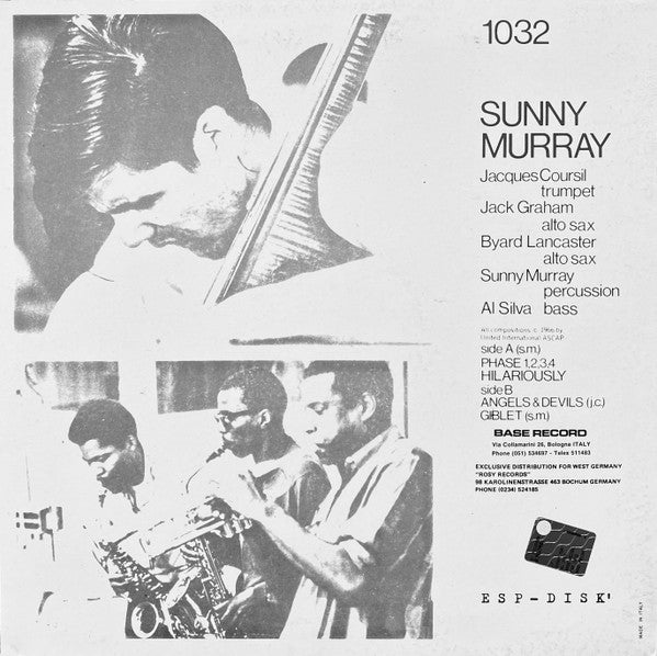 Sunny Murray ~ Sunny Murray (Vinyl) - Djungel & Jazz