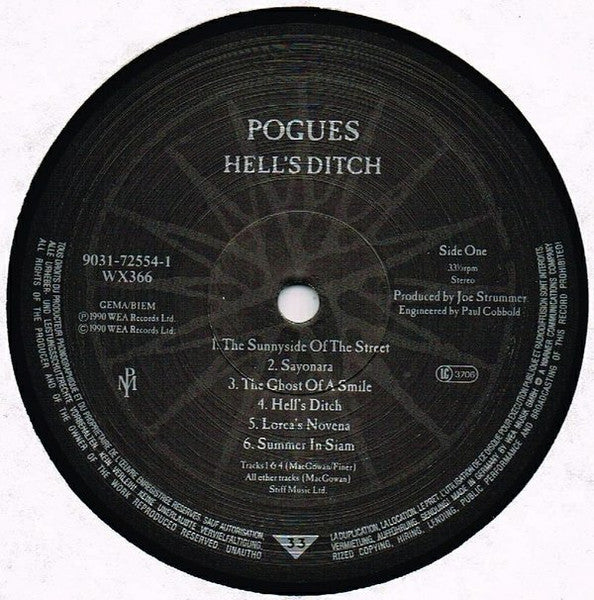 The Pogues ~ Hell's Ditch (Vinyl) - Djungel & Jazz