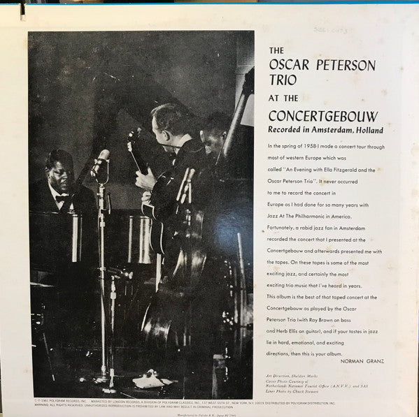 The Oscar Peterson Trio ~ At The Concertgebouw (Vinyl) - Djungel & Jazz