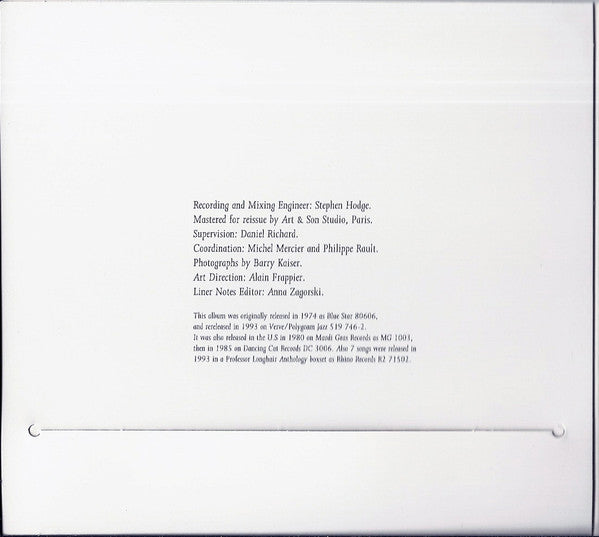 Professor Longhair ~ Rock 'N' Roll Gumbo (Vinyl) - Djungel & Jazz