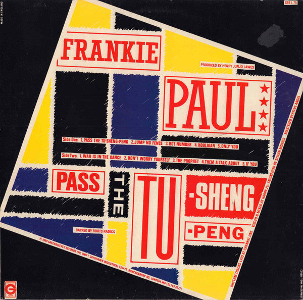 Frankie Paul : Pass The Tu-Sheng-Peng (LP, Album)