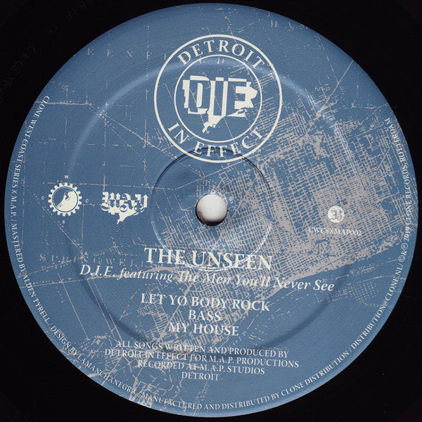 D.I.E. Featuring The Men You'll Never See : The Unseen  (12")