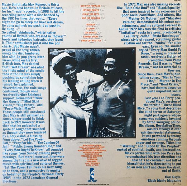 Max Romeo & The Upsetters : War Ina Babylon (LP, Album, RE, Blu)