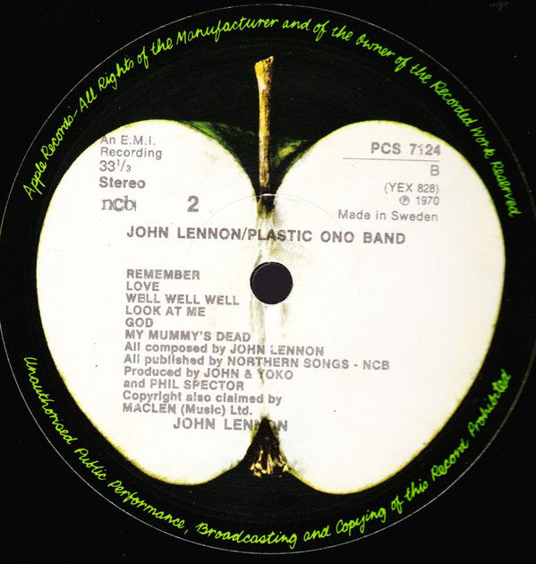John Lennon / The Plastic Ono Band : John Lennon / Plastic Ono Band (LP, Album, RE)
