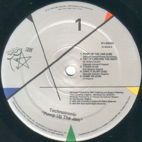 Technotronic ~ Pump Up The Jam (Vinyl) - Djungel & Jazz