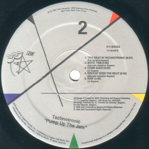 Technotronic ~ Pump Up The Jam (Vinyl) - Djungel & Jazz