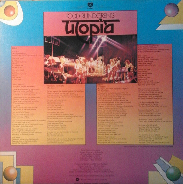 Utopia  ~ Todd Rundgren's Utopia (Vinyl) - Djungel & Jazz