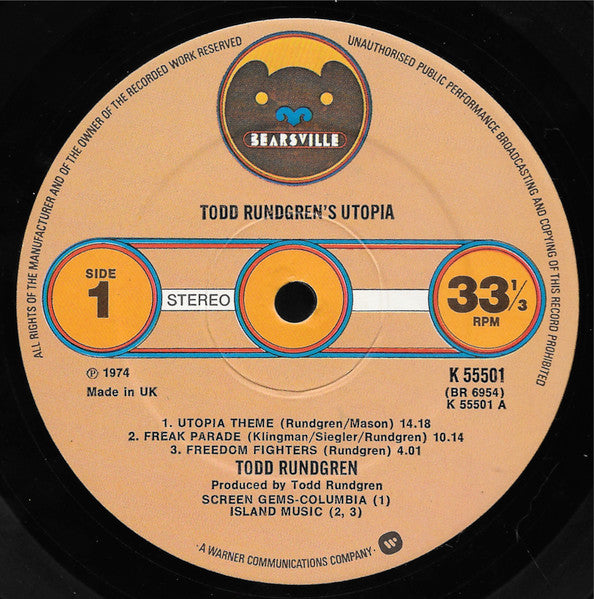 Utopia  ~ Todd Rundgren's Utopia (Vinyl) - Djungel & Jazz