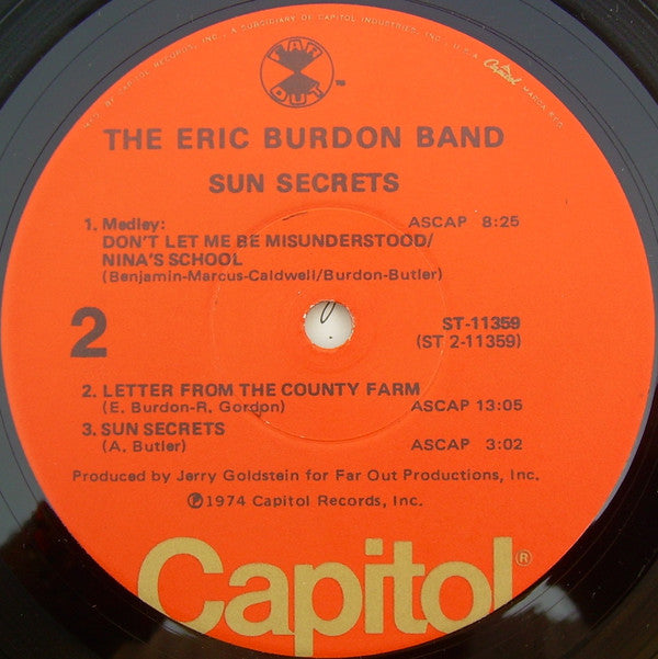 The Eric Burdon Band ~ Sun Secrets (Vinyl) - Djungel & Jazz