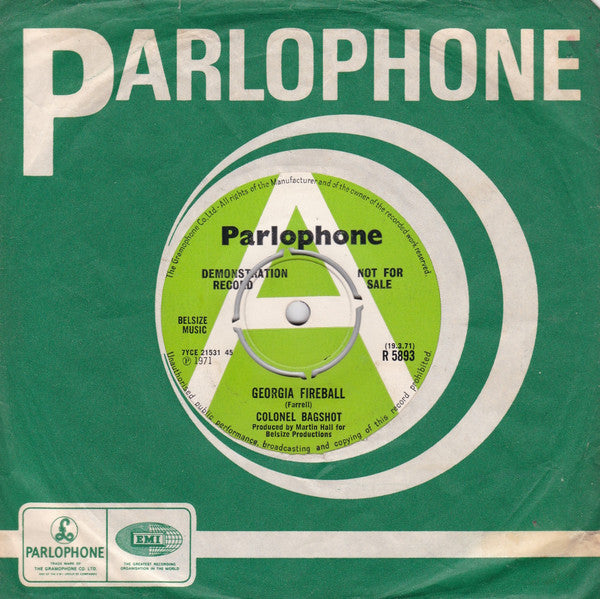 Colonel Bagshot : Georgia Fireball (7", Promo)