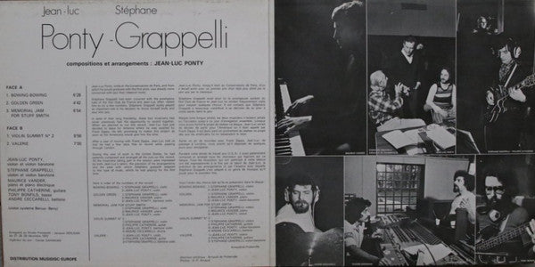 Jean-Luc Ponty / Stéphane Grappelli Featuring Maurice Vander, Philippe Catherine, Tony Bonfils, Andre Ceccarelli ~ Ponty - Grappelli (Vinyl) - Djungel & Jazz