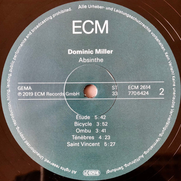 Dominic Miller ~ Absinthe (Vinyl) - Djungel & Jazz