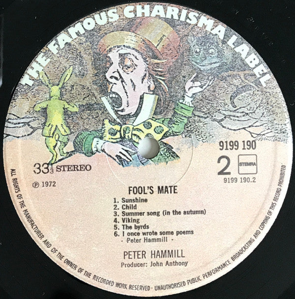 Peter Hammill ~ Fool's Mate (Vinyl) - Djungel & Jazz
