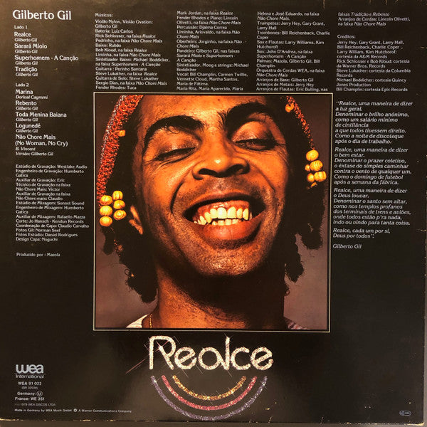 Gilberto Gil : Realce (LP, Album)