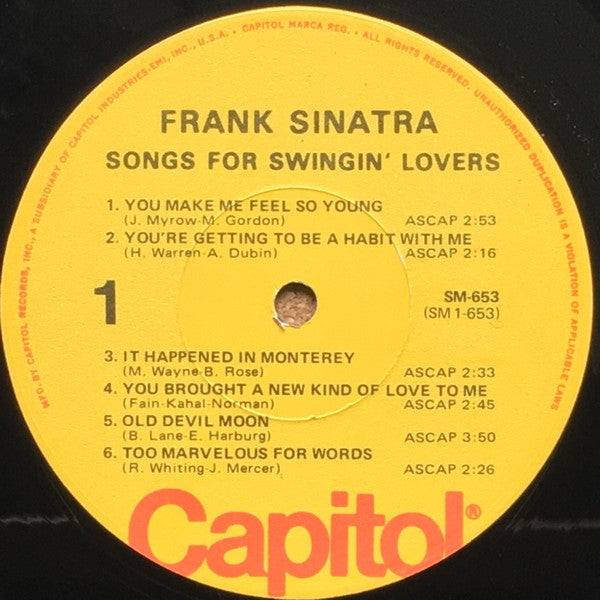 Frank Sinatra ~ Songs For Swingin' Lovers (Vinyl) - Djungel & Jazz
