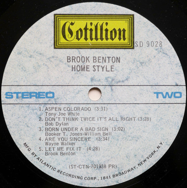 Brook Benton ~ Home Style (Vinyl) - Djungel & Jazz