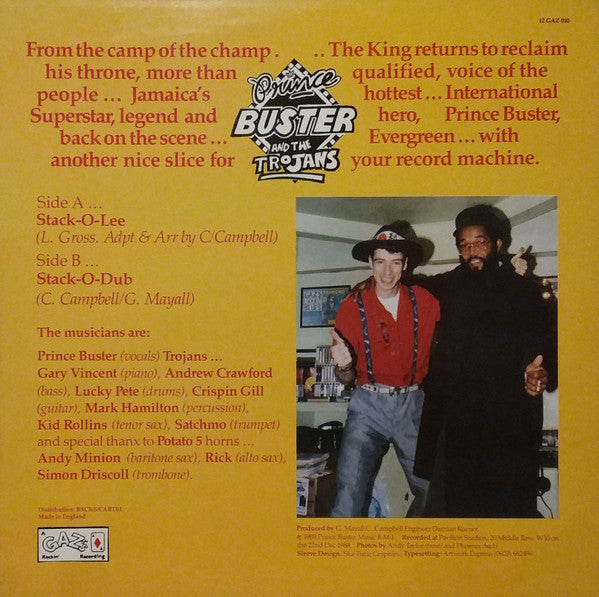 Prince Buster And The Trojans : Stack-O-Lee (12", Single)