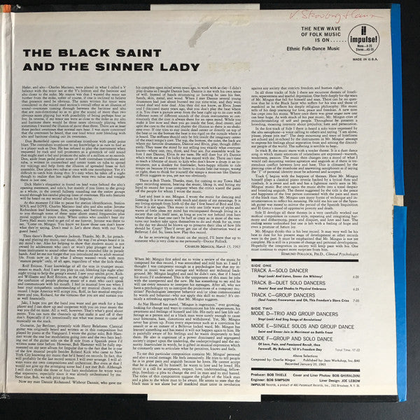 Charles Mingus : The Black Saint And The Sinner Lady (LP, Album, Gat)