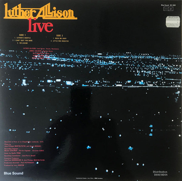Luther Allison ~ Live (Vinyl) - Djungel & Jazz